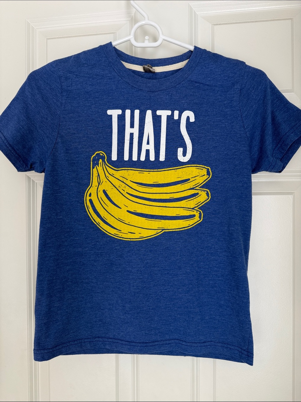 Boys Navy Blue Graphic Tee with Yellow Banana Design